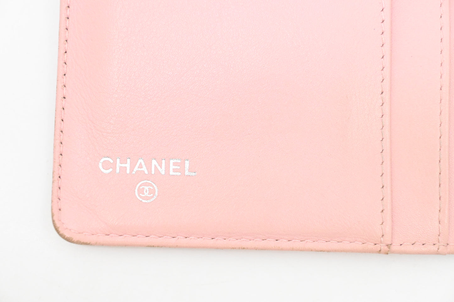 Chanel Bifold Long Wallet in Pale Pink Leather