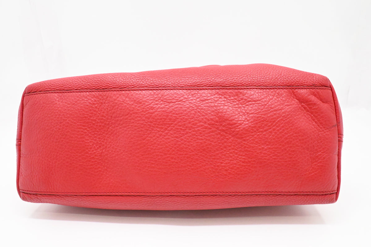 Gucci Soho Chain Shoulder Bag in Red Leather