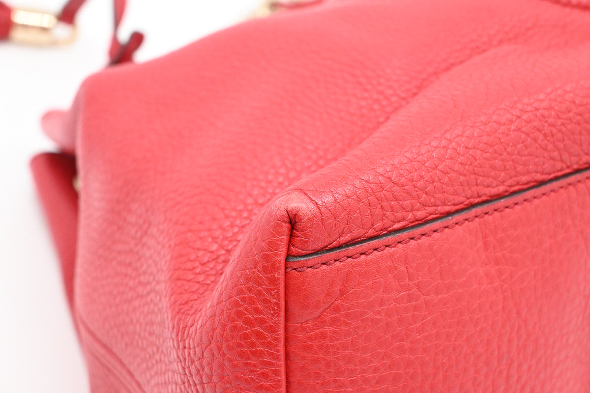 Gucci Soho Chain Shoulder Bag in Red Leather