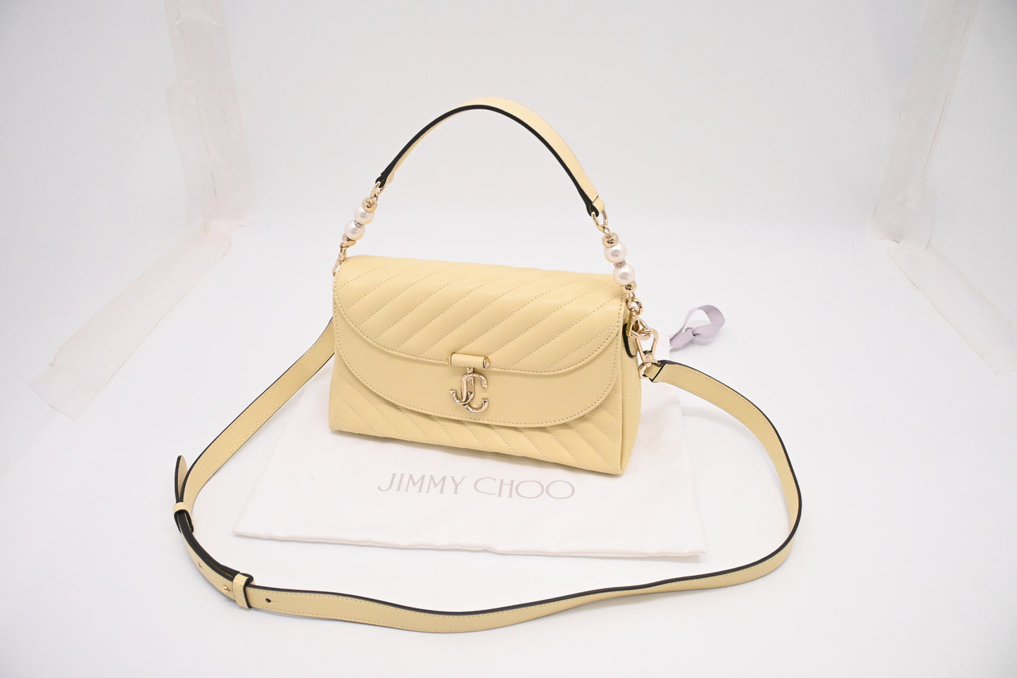 Jimmy Choo 2way Bag in Butter Milk Leather