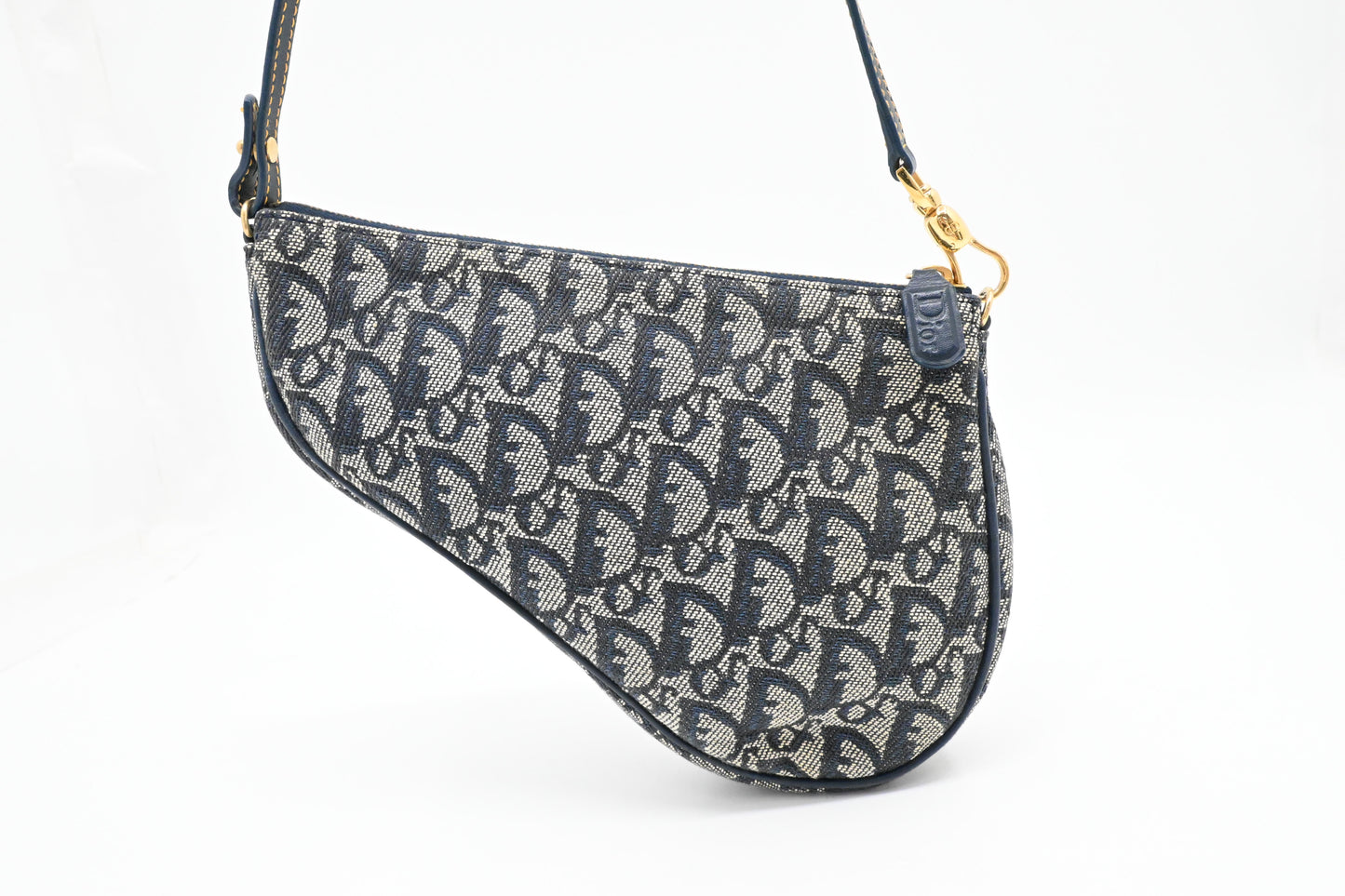 Dior Saddle Pouch in Blue Oblique Canvas