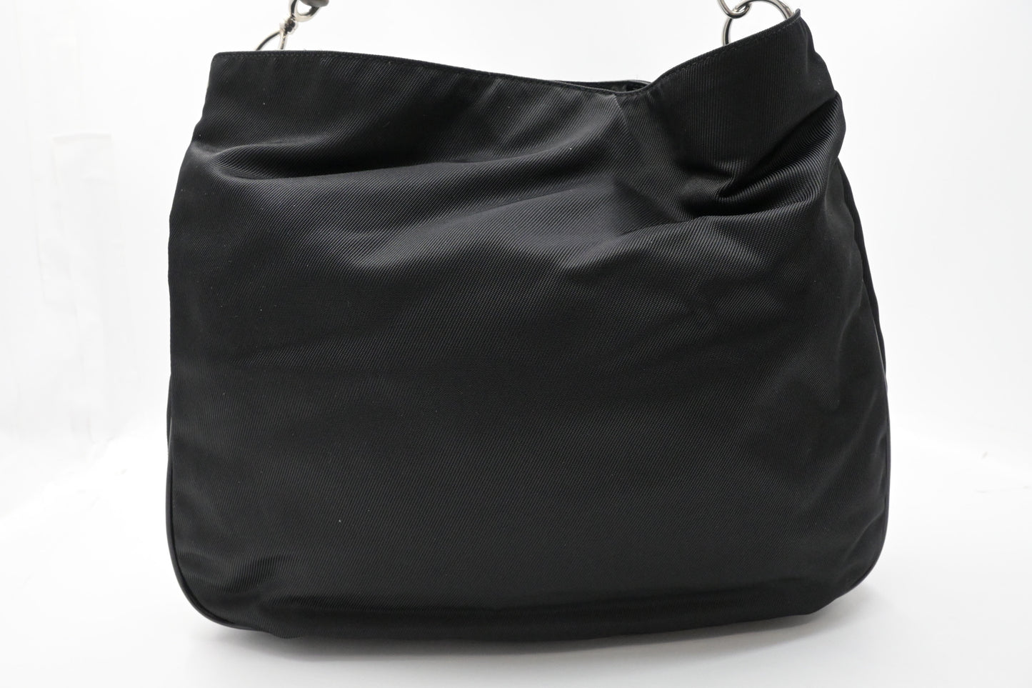 Gucci Bamboo Shoulder Bag in Black Canvas