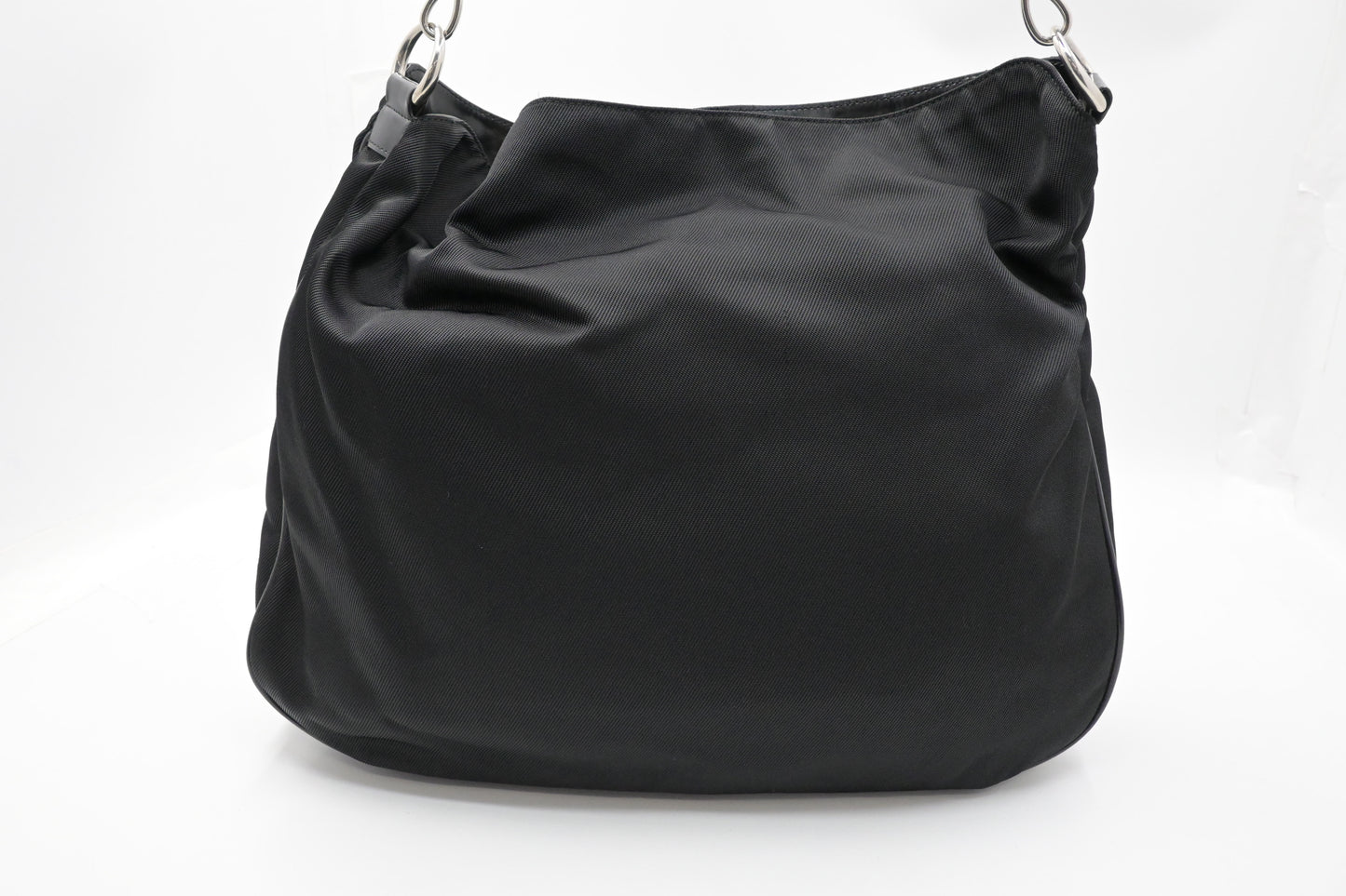Gucci Bamboo Shoulder Bag in Black Canvas