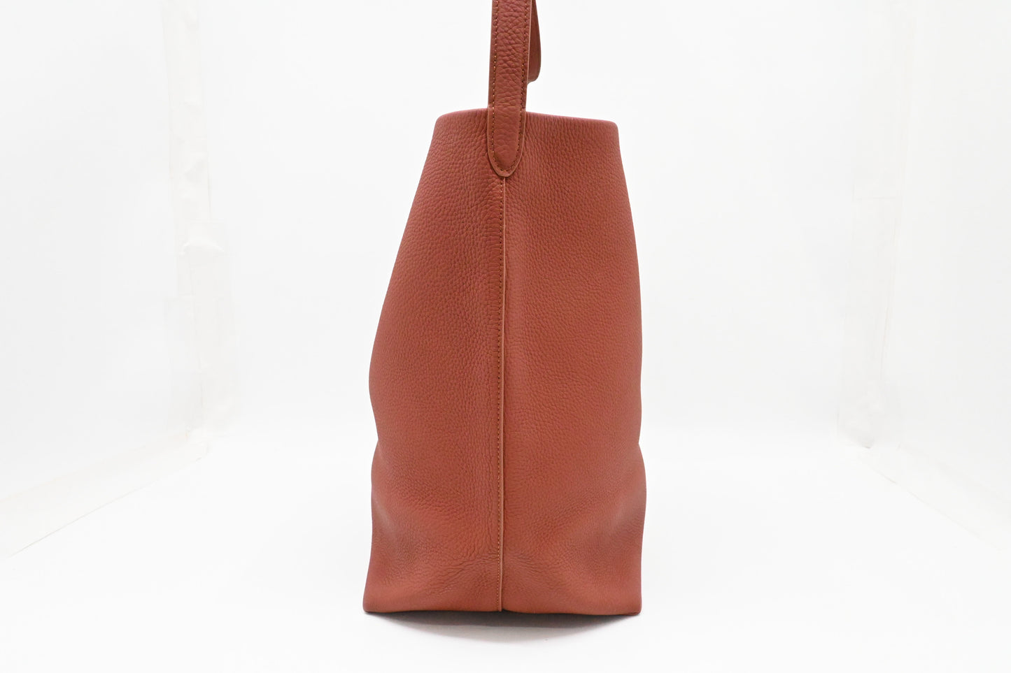 The Row Large Park Tote N/S in Terra Cotta Leather