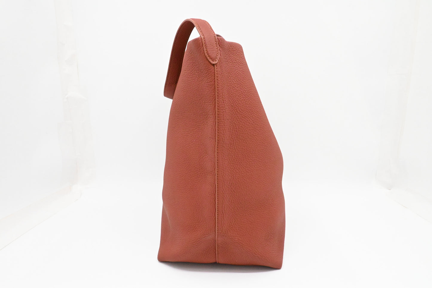 The Row Large Park Tote N/S in Terra Cotta Leather
