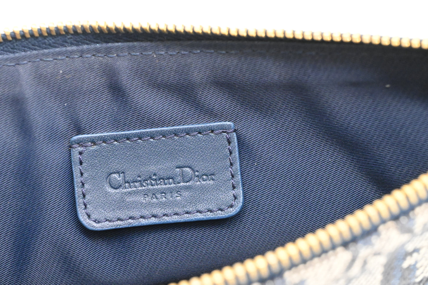 Dior Saddle Pouch in Blue Oblique Canvas