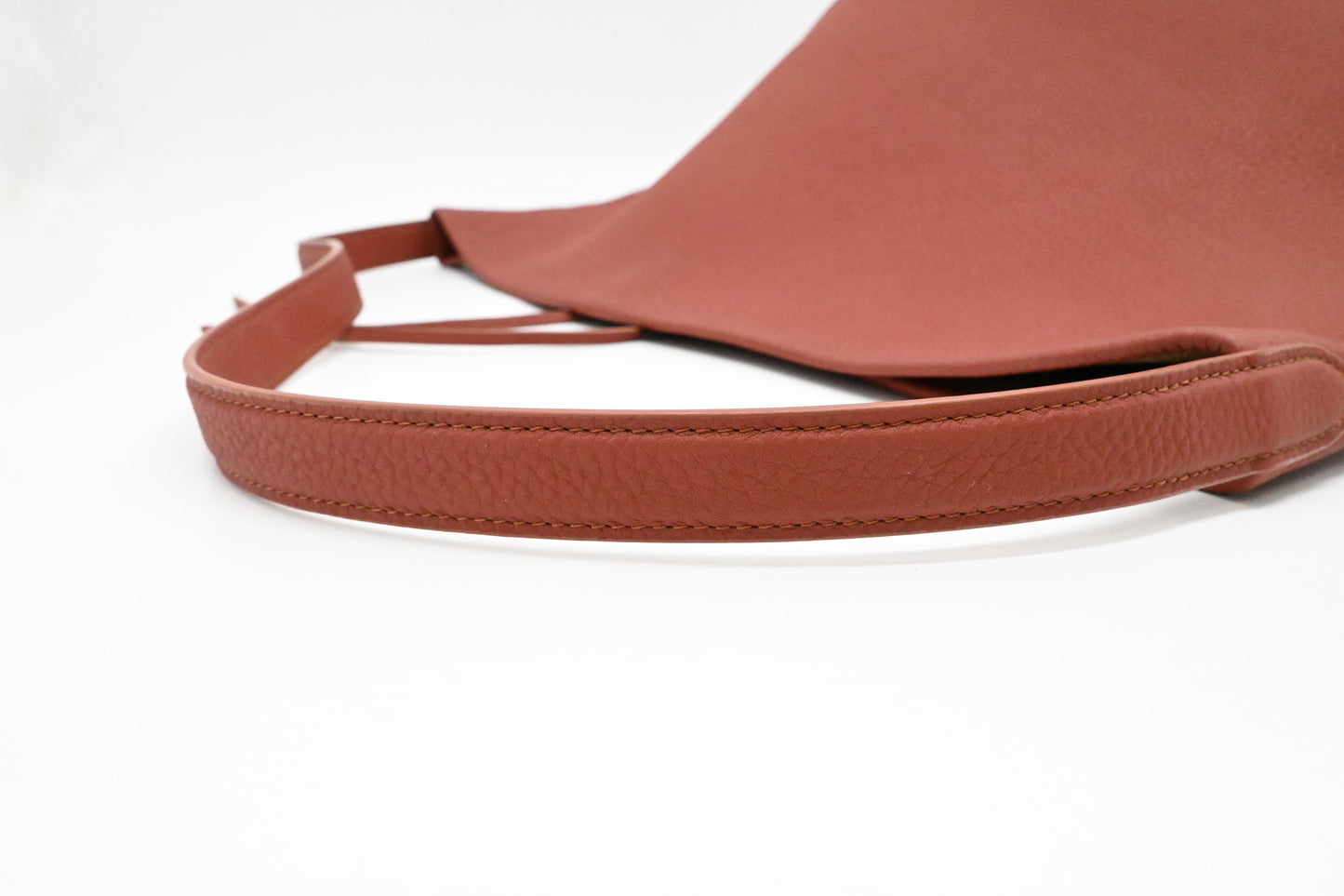The Row Large Park Tote N/S in Terra Cotta Leather