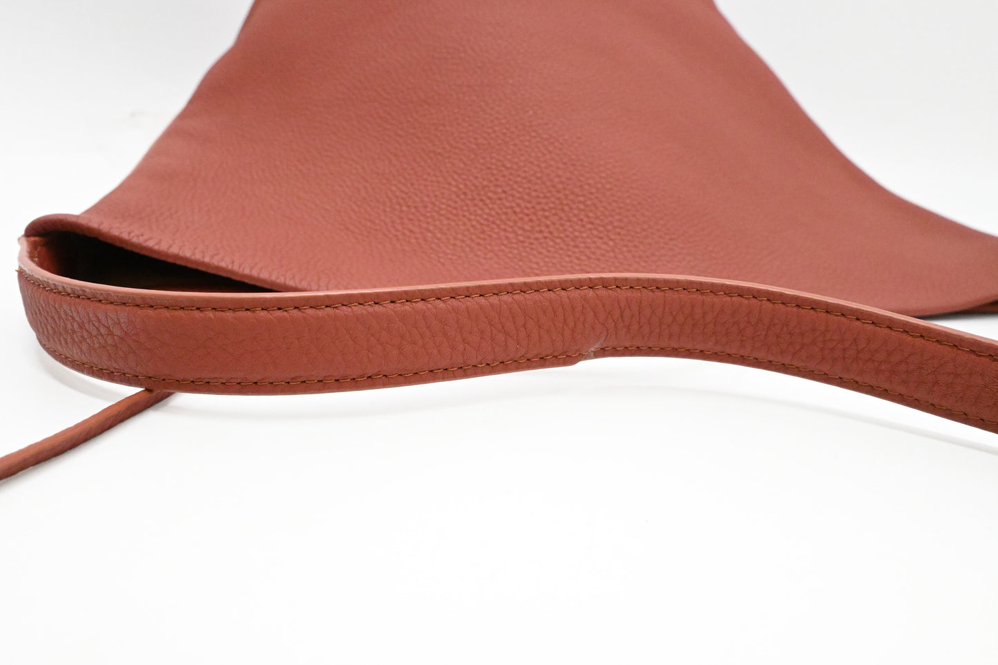 The Row Large Park Tote N/S in Terra Cotta Leather