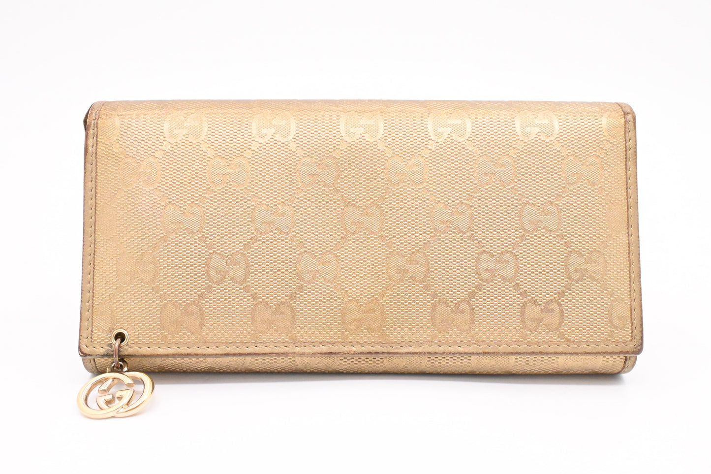 Gucci Chain Wallet in Gold Leather