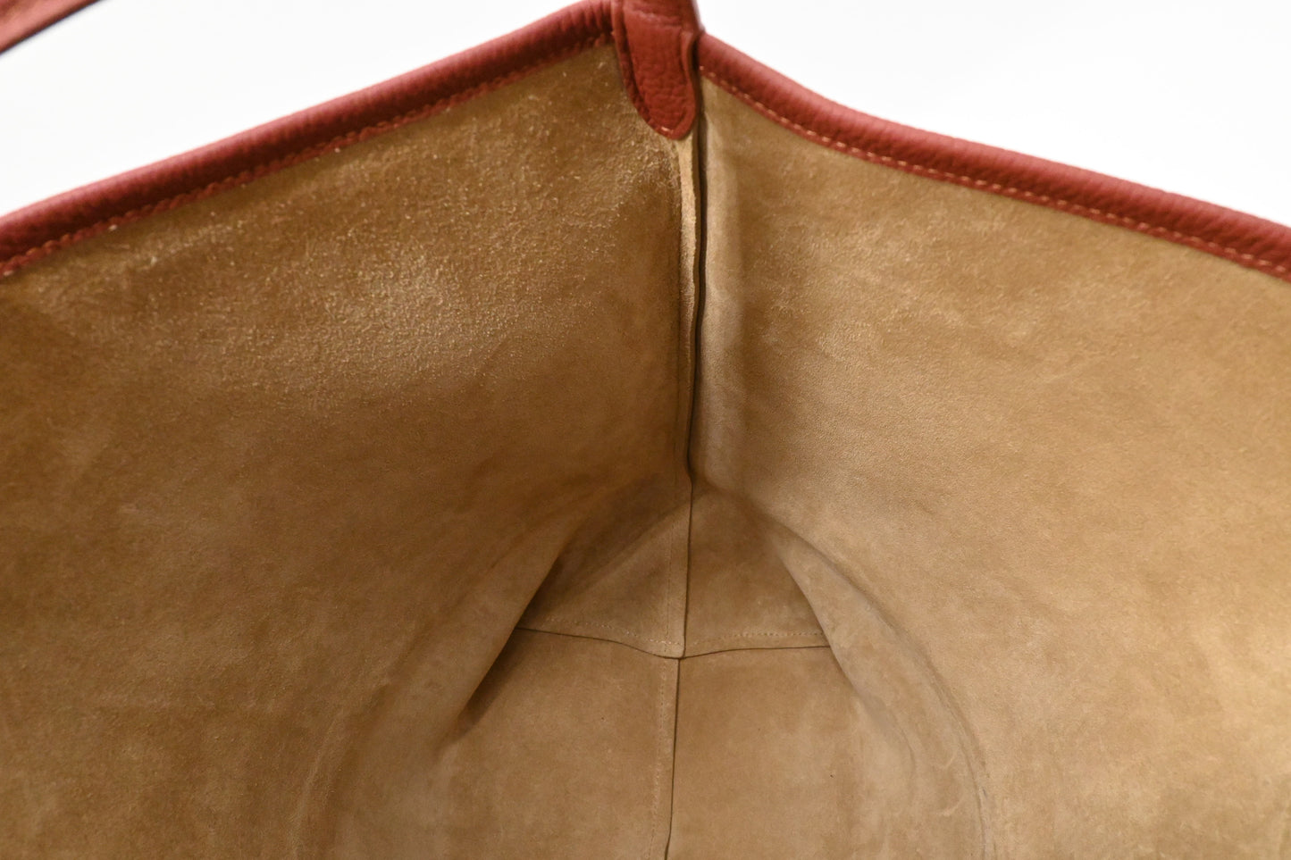 The Row Large Park Tote N/S in Terra Cotta Leather