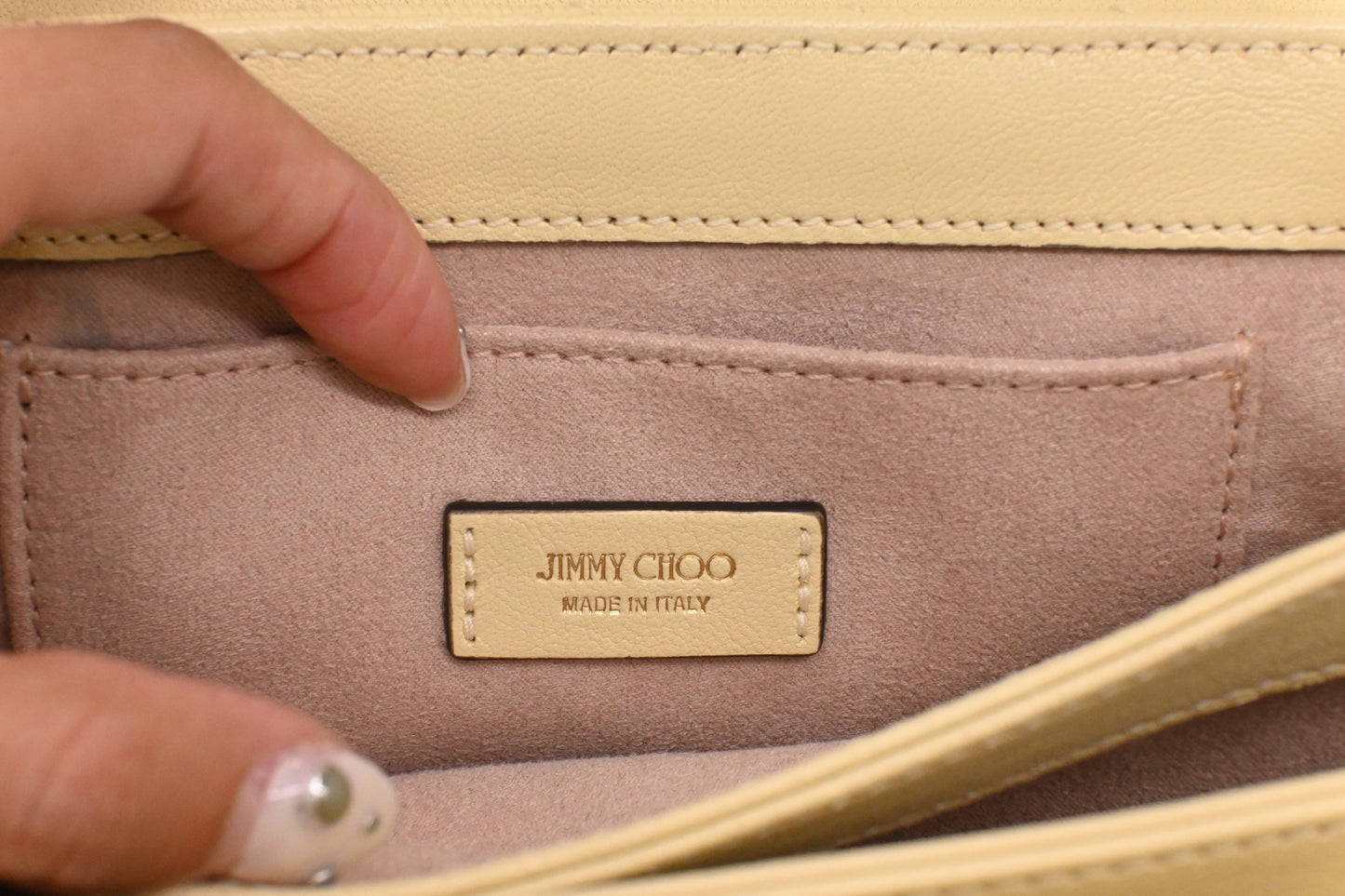 Jimmy Choo 2way Bag in Butter Milk Leather