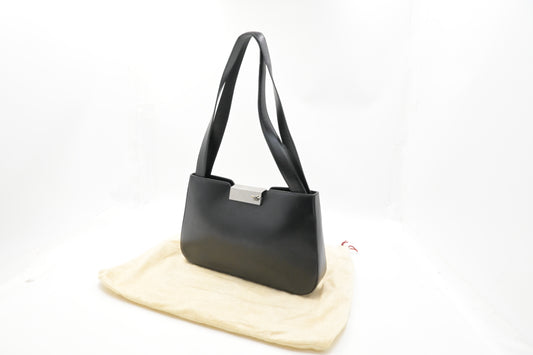 Ferragamo Shoulder Bag in Black Leather