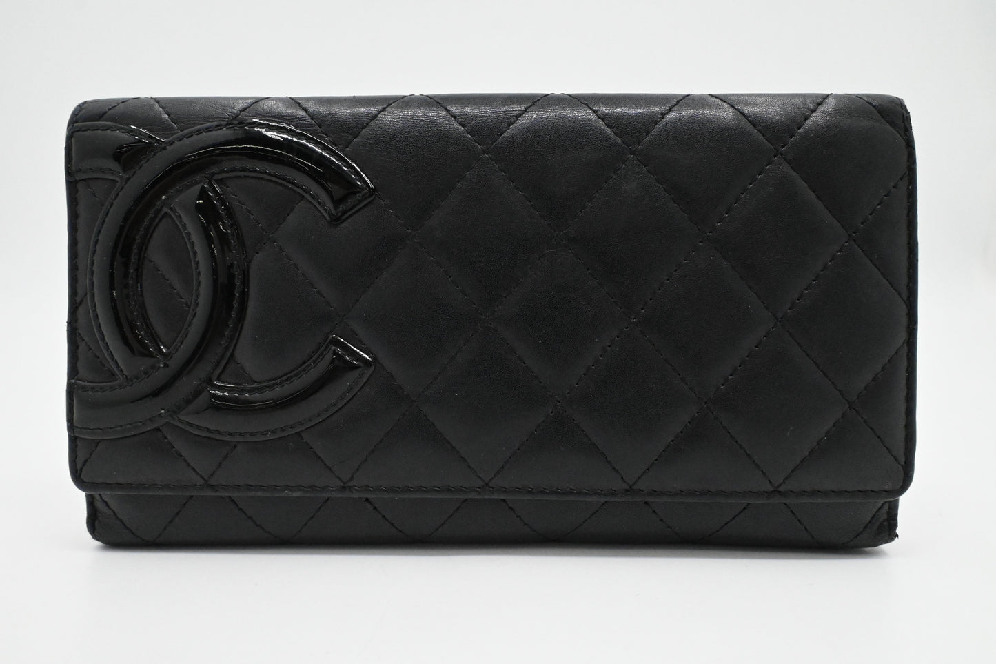 Chanel Cambon Wallet in Black Matelasse Leather