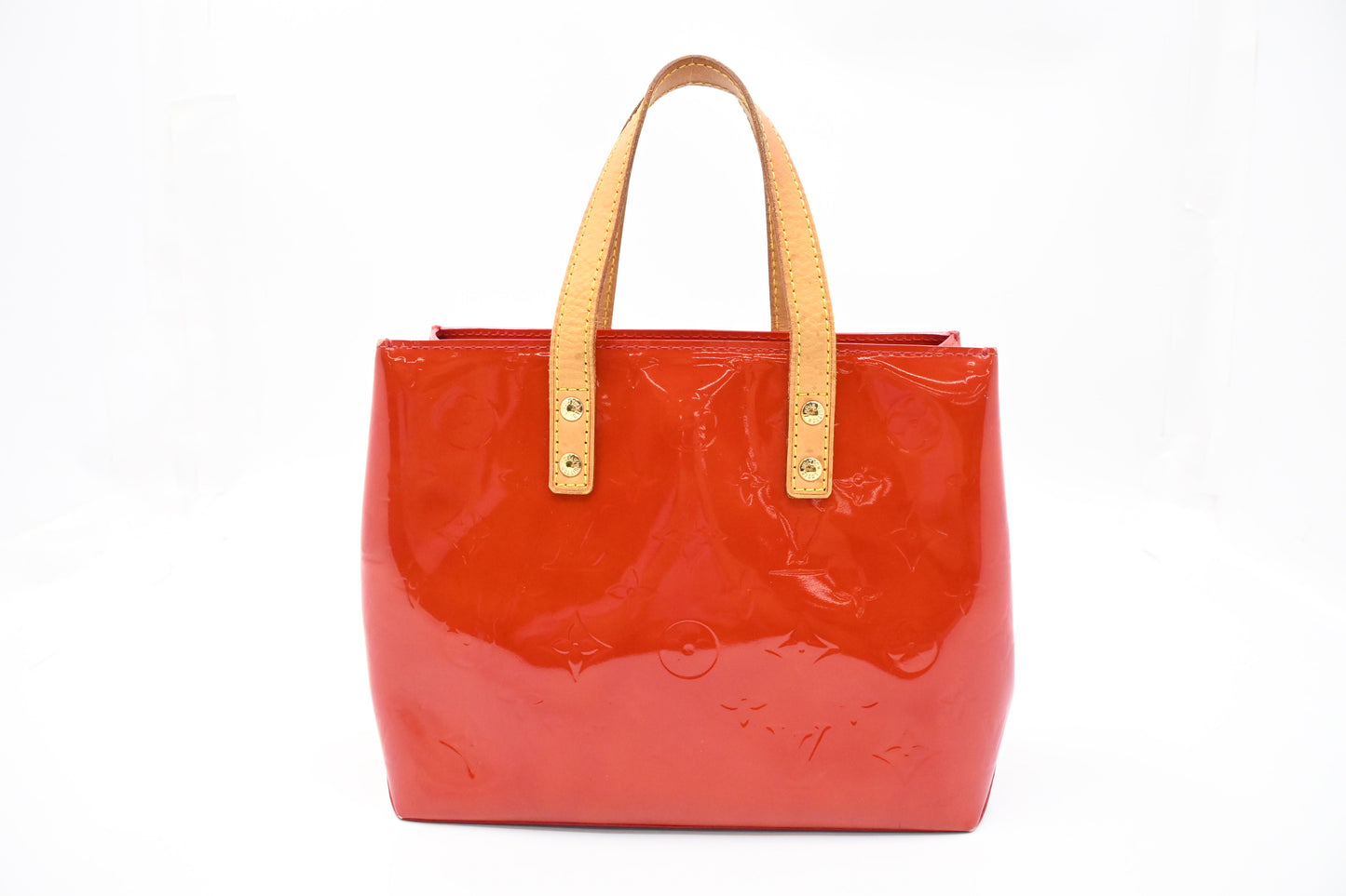 Louis Vuitton Reade PM in Rouge Grenadine Vernis Leather