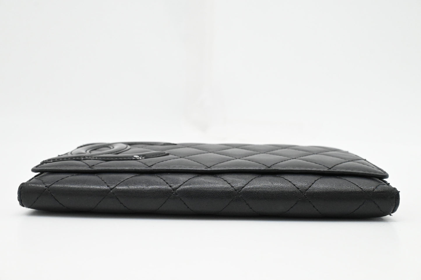 Chanel Cambon Wallet in Black Matelasse Leather