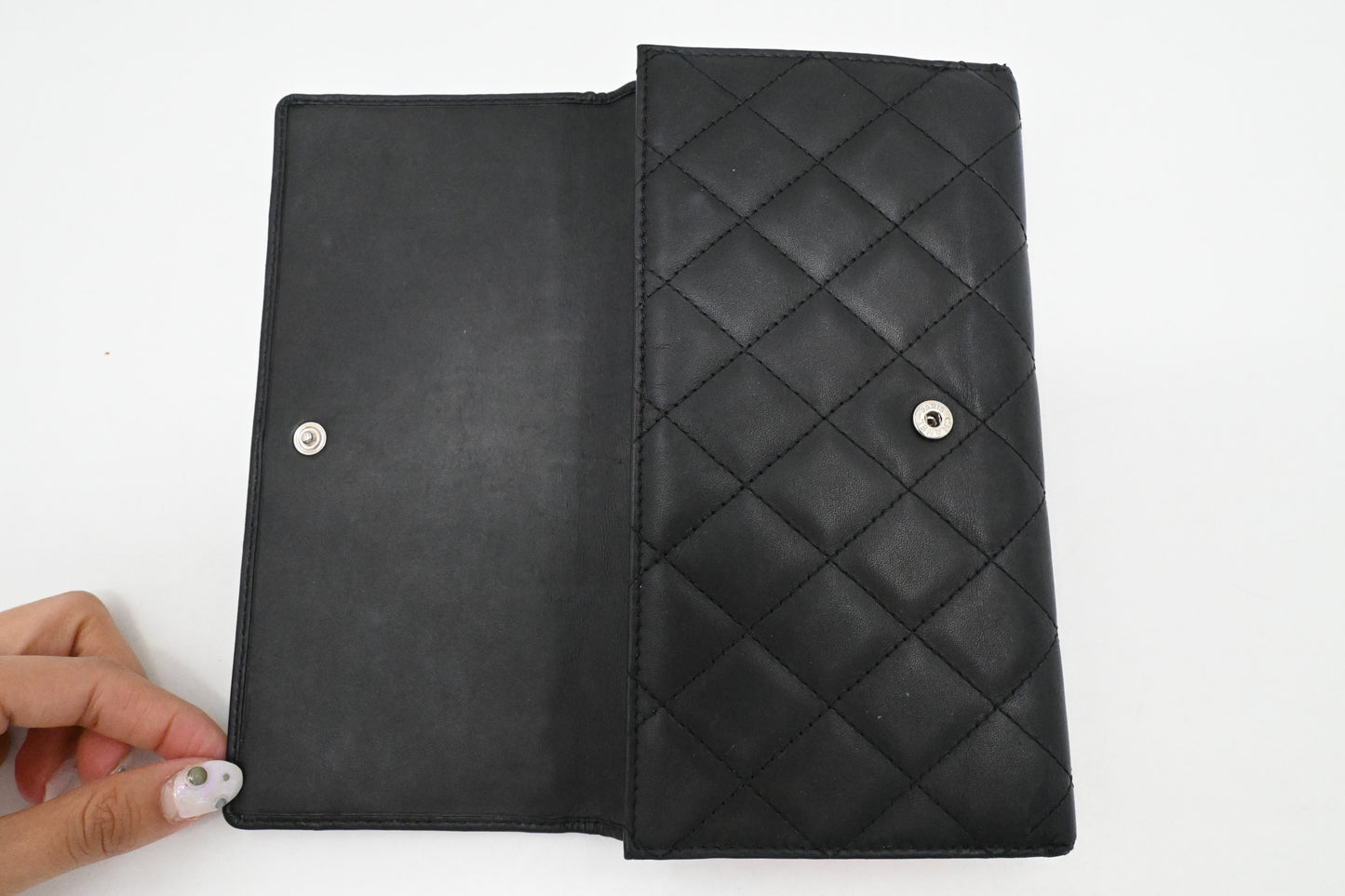 Chanel Cambon Wallet in Black Matelasse Leather