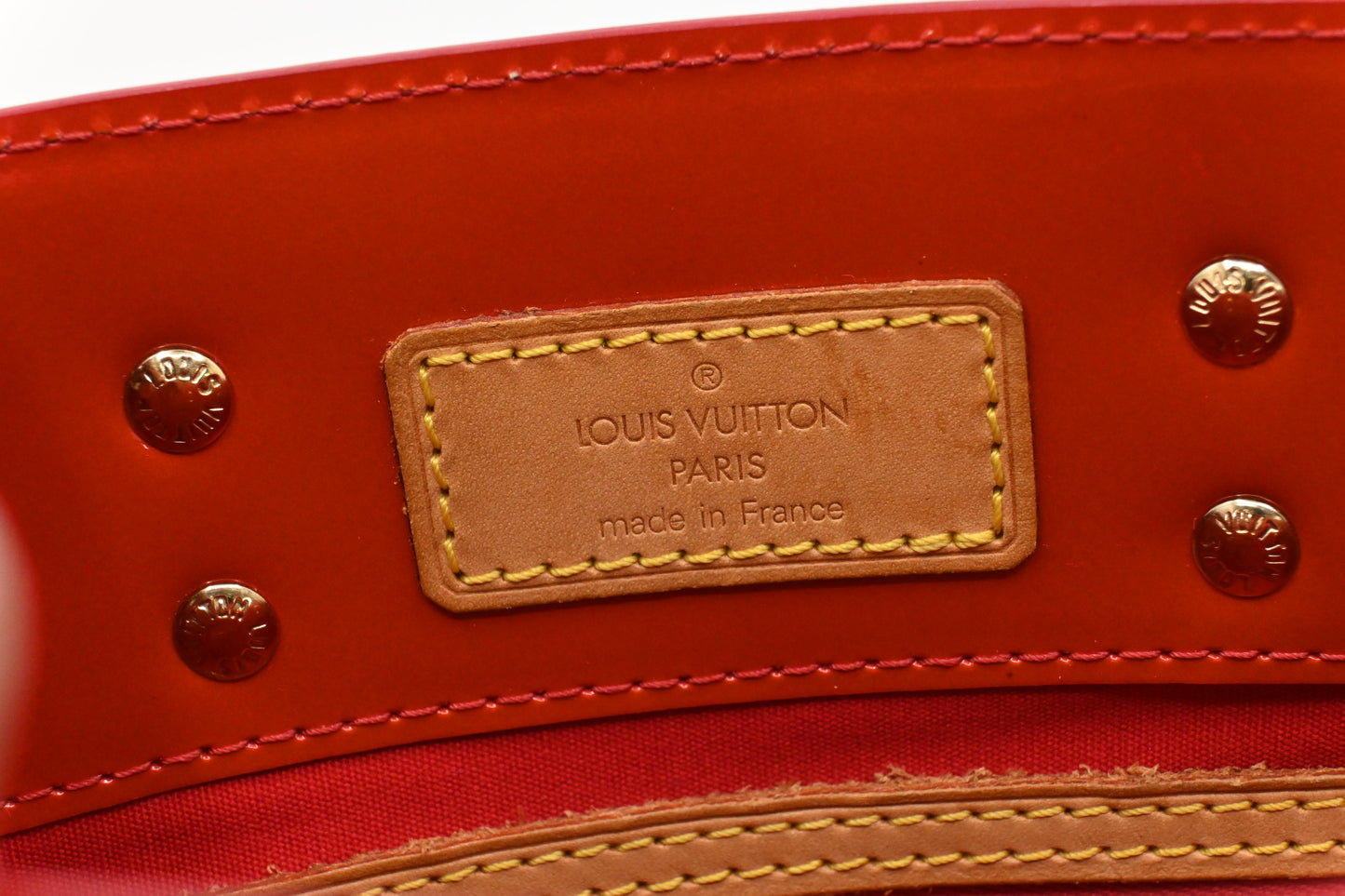 Louis Vuitton Reade PM in Rouge Grenadine Vernis Leather