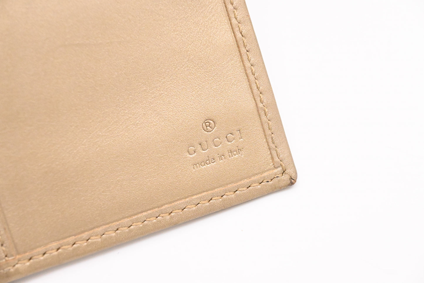 Gucci Chain Wallet in Gold Leather