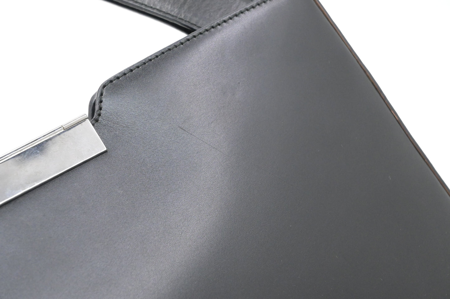 Ferragamo Shoulder Bag in Black Leather