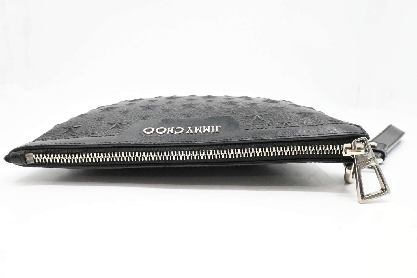 Jimmy Choo Wrist Pouch in Stars Black Leather