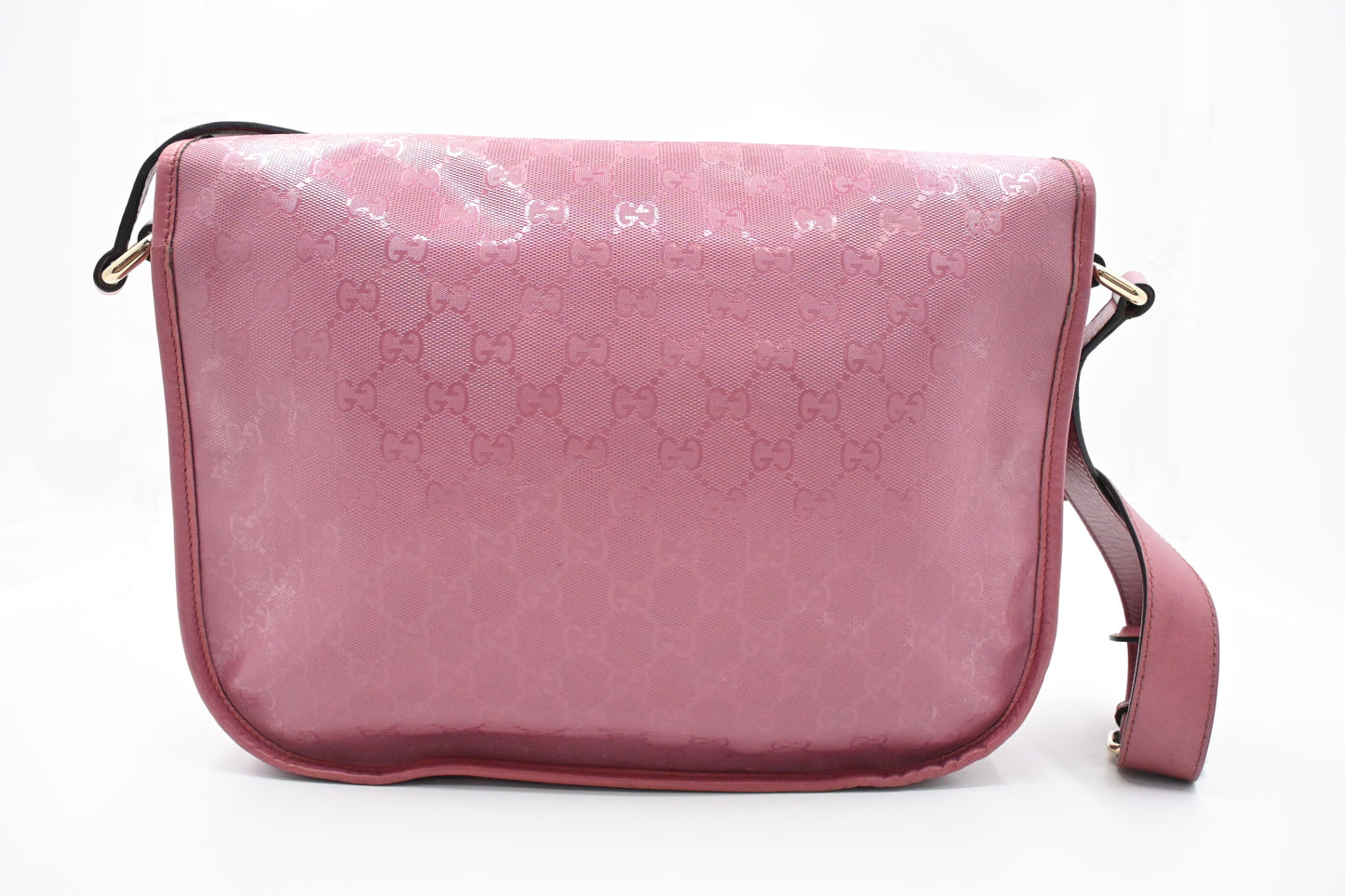 Gucci Small Messenger Bag in Pink Imprime Canvas