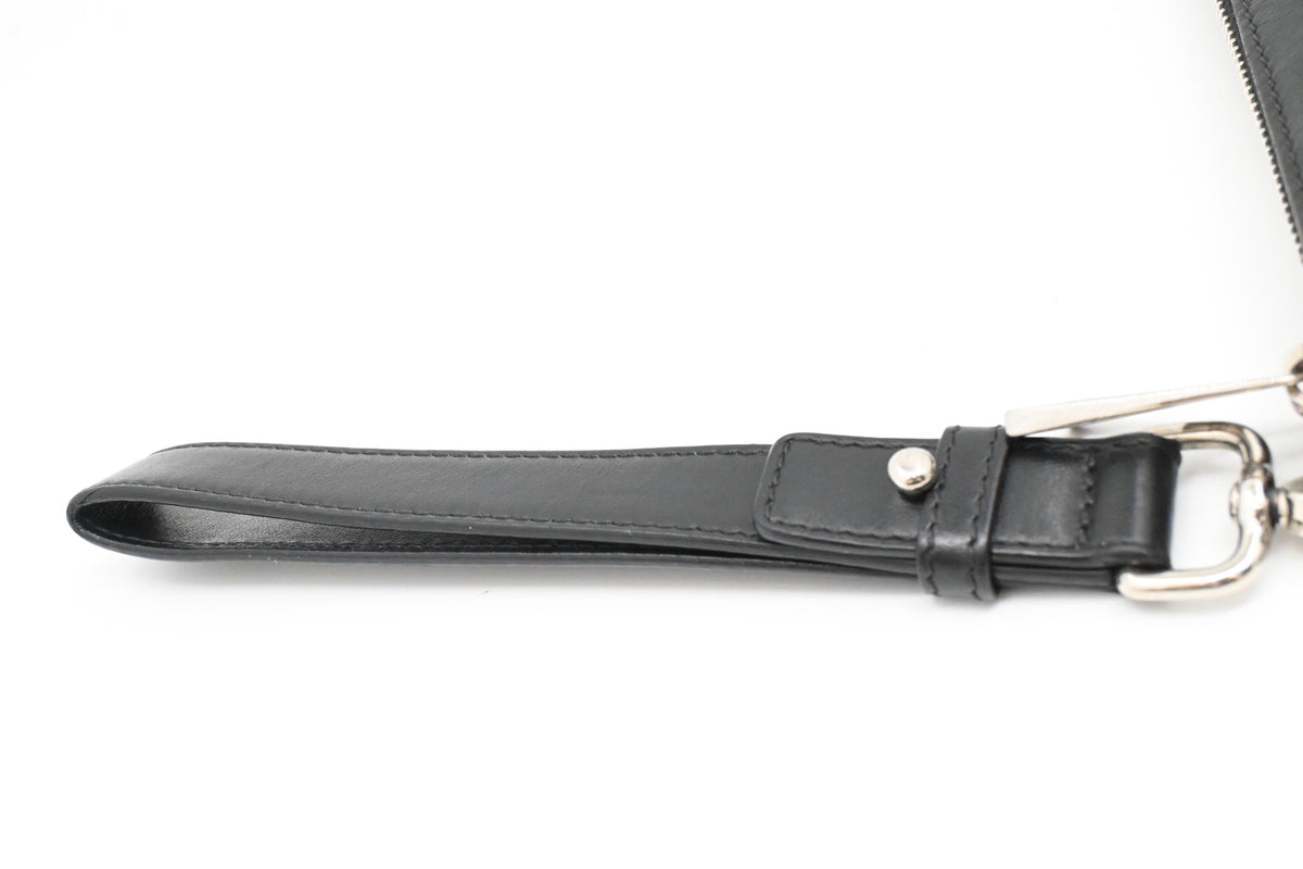Jimmy Choo Wrist Pouch in Stars Black Leather