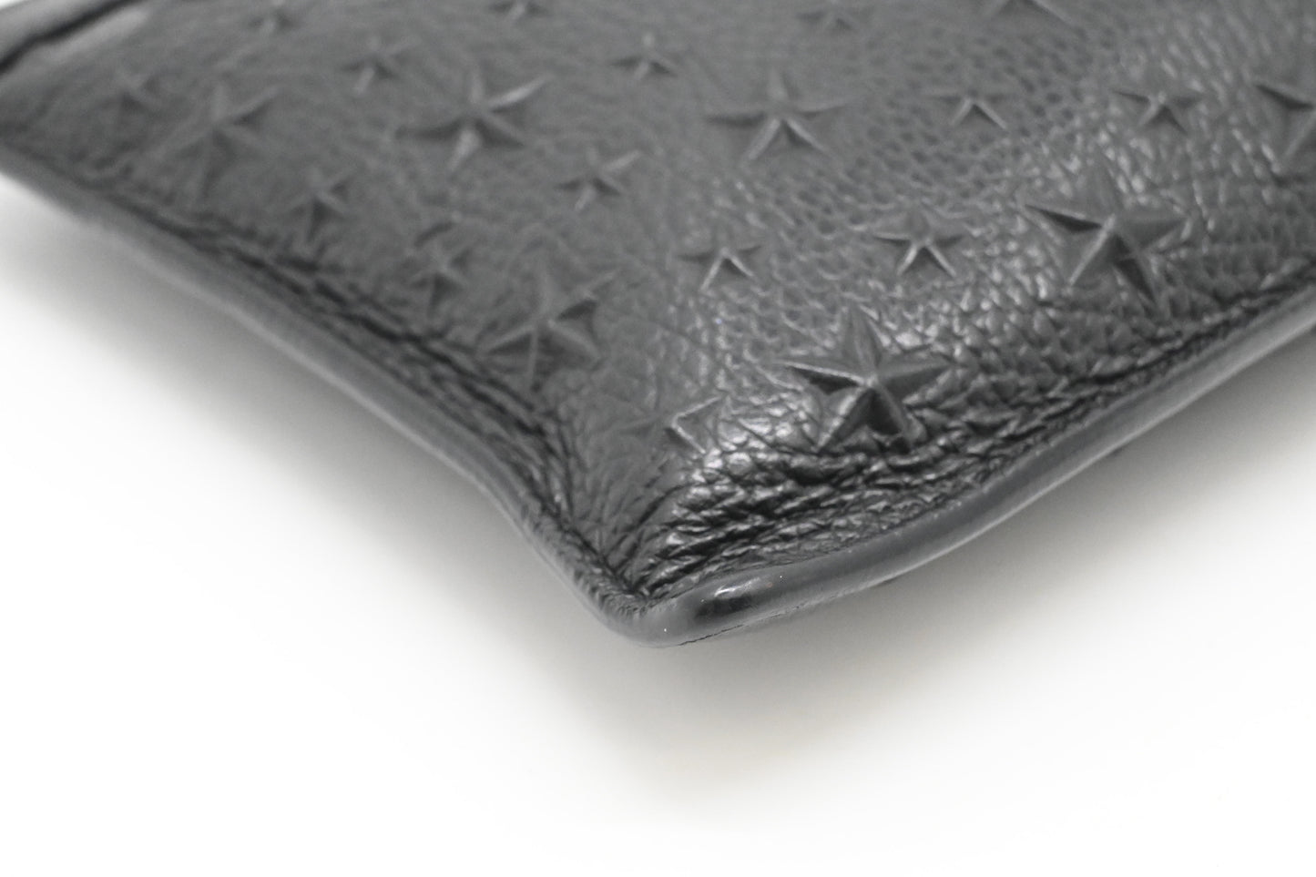 Jimmy Choo Wrist Pouch in Stars Black Leather