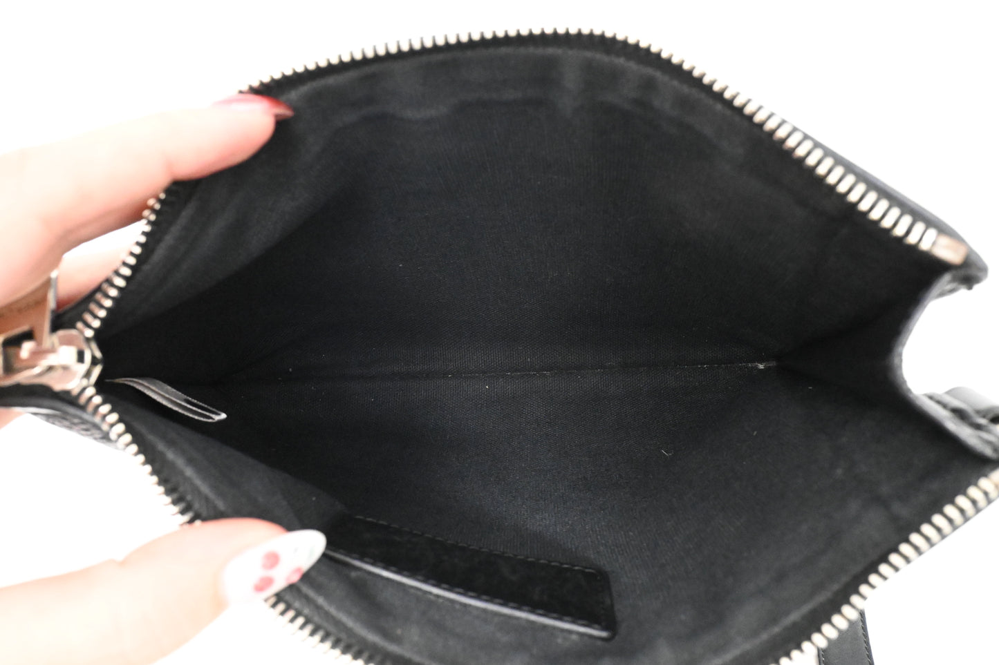 Jimmy Choo Wrist Pouch in Stars Black Leather