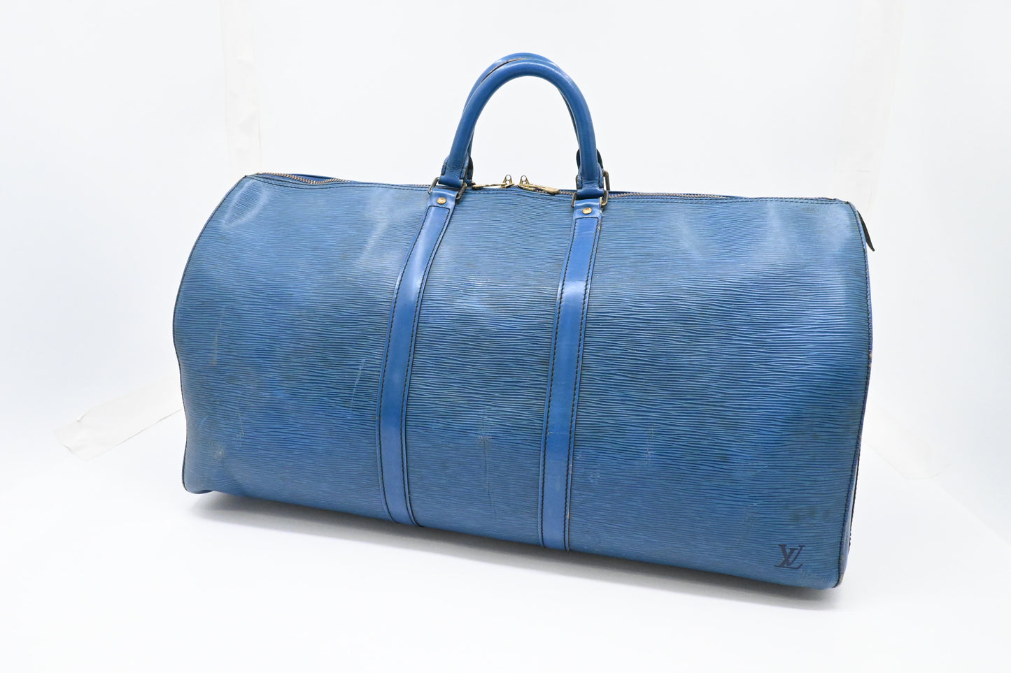 Louis Vuitton Keepall 55 in Blue Epi Leather