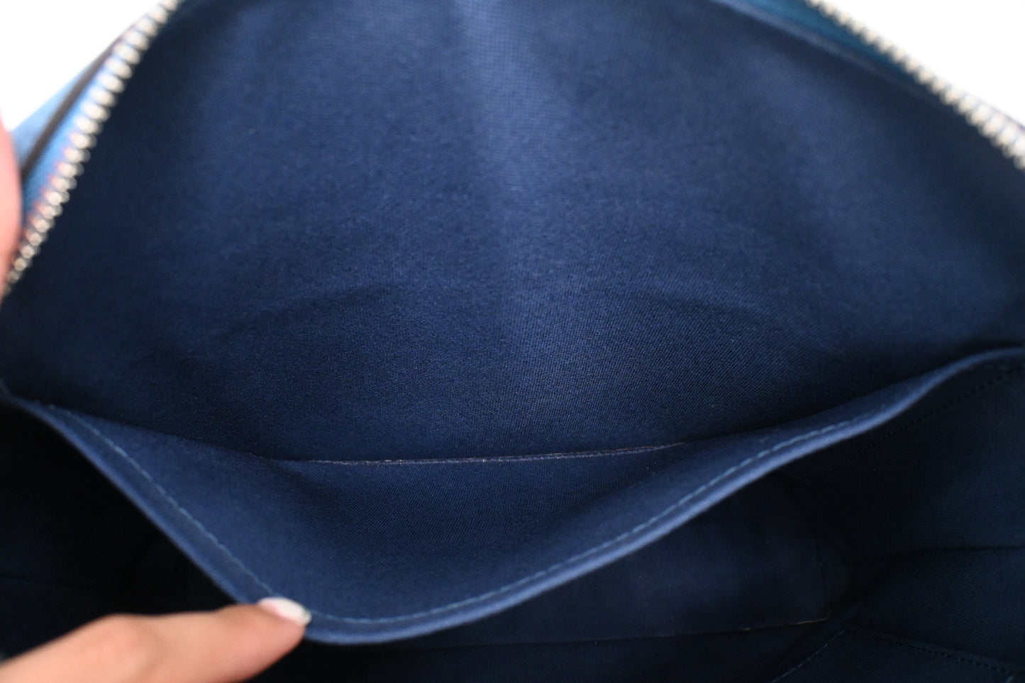 Louis Vuitton Grigori PM in Blue Taiga Leather