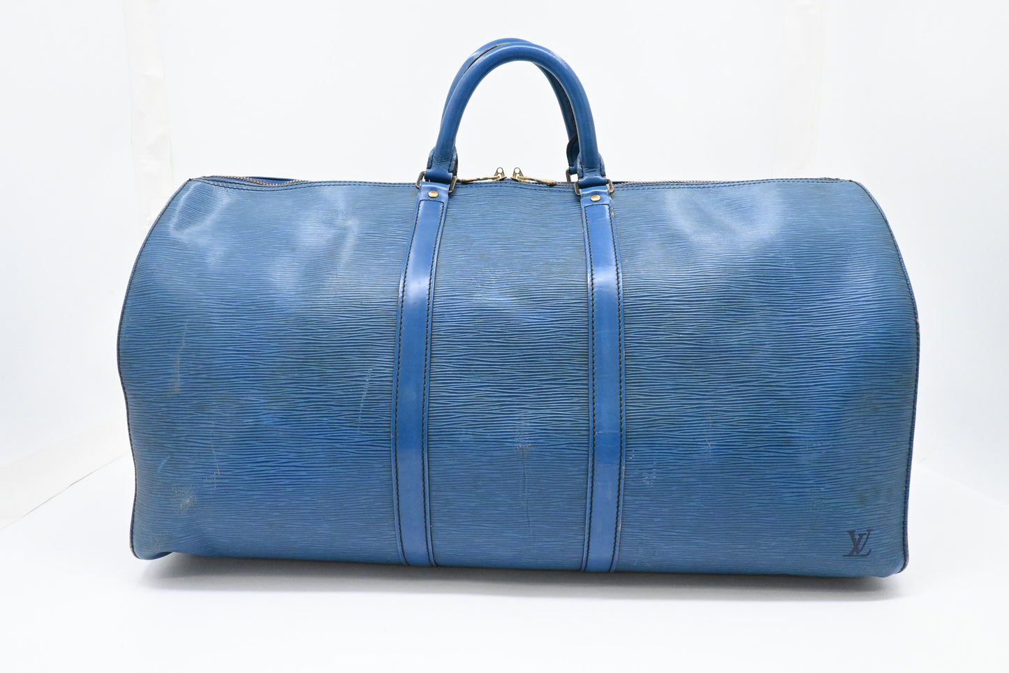 Louis Vuitton Keepall 55 in Blue Epi Leather