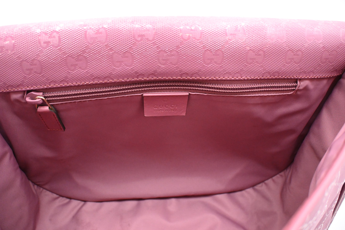 Gucci Small Messenger Bag in Pink Imprime Canvas