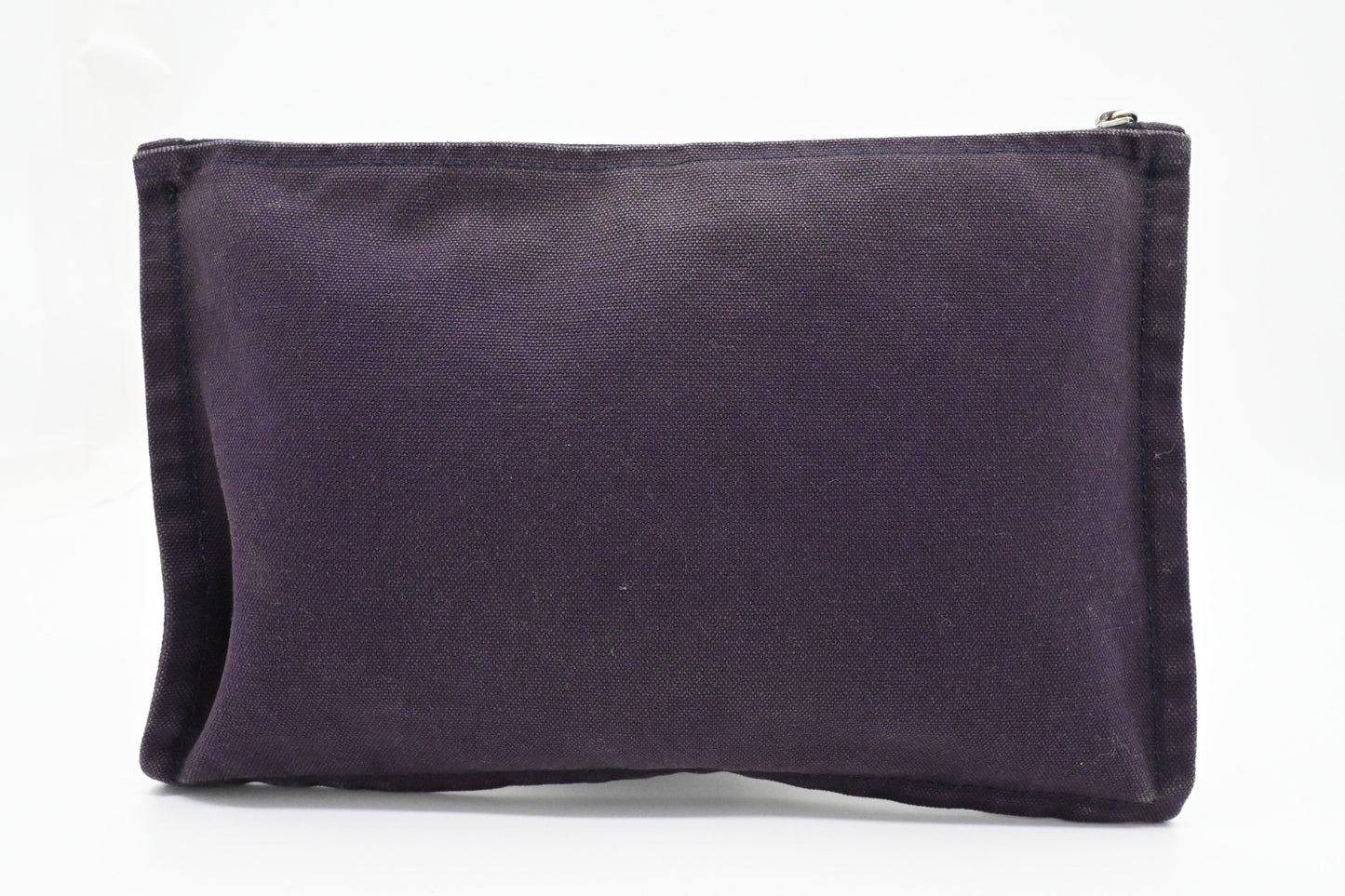 Hermes Bain Pouch in Purple Canvas
