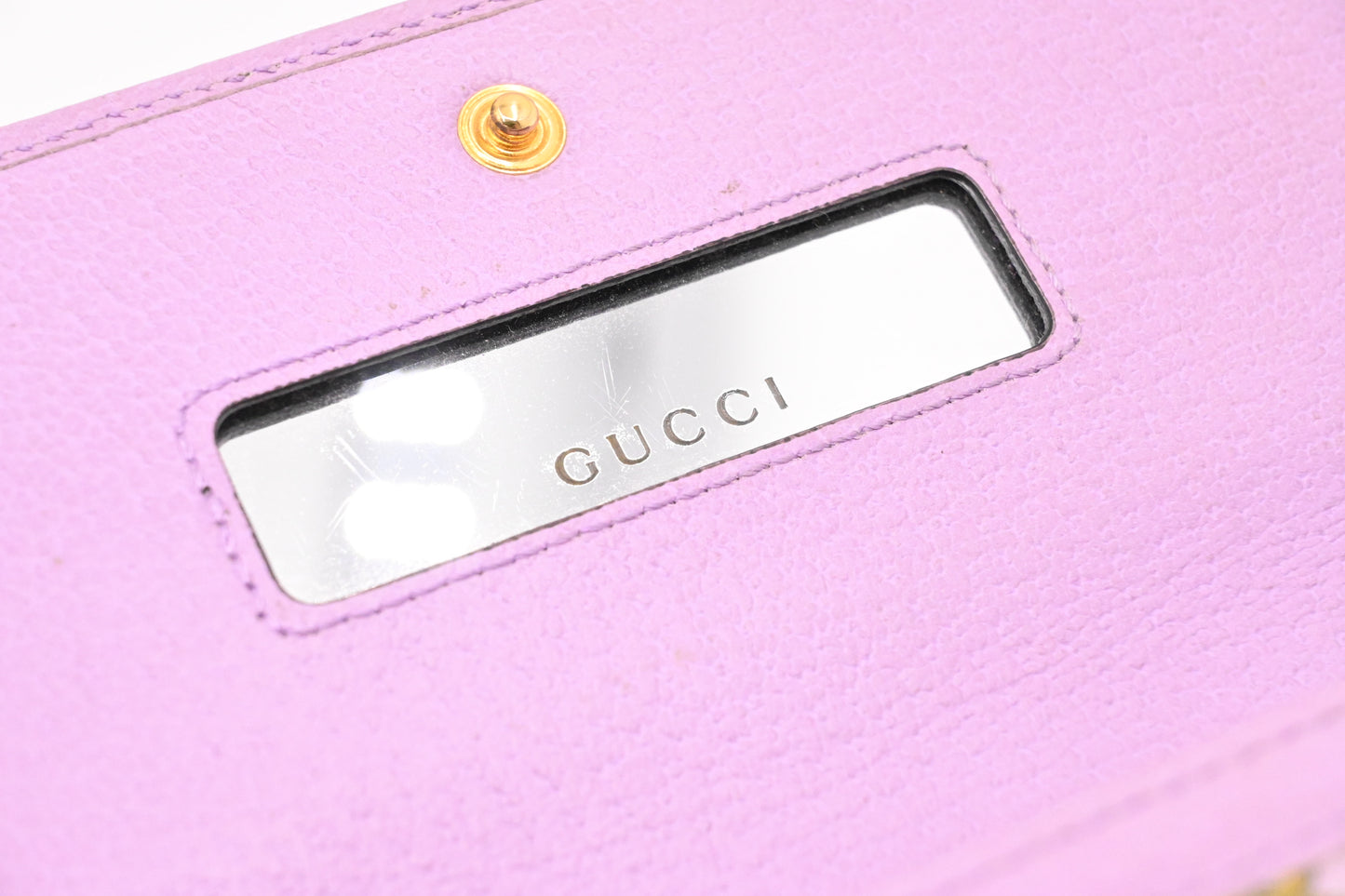 Gucci Flora Wallet on Chain in Lavender Canvas