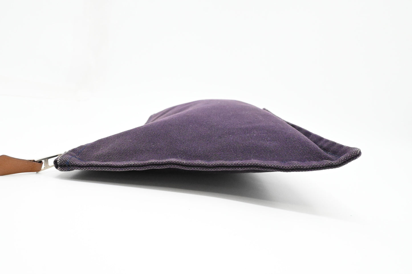 Hermes Bain Pouch in Purple Canvas