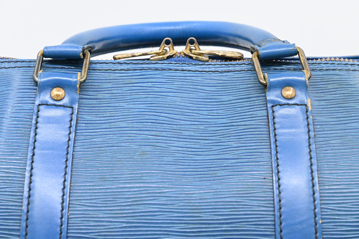 Louis Vuitton Keepall 55 in Blue Epi Leather