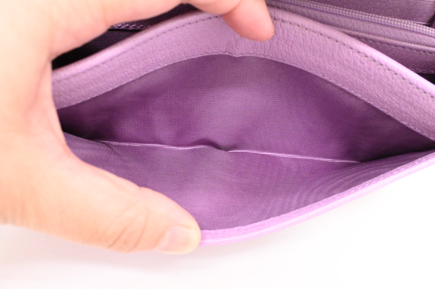 Gucci Flora Wallet on Chain in Lavender Canvas
