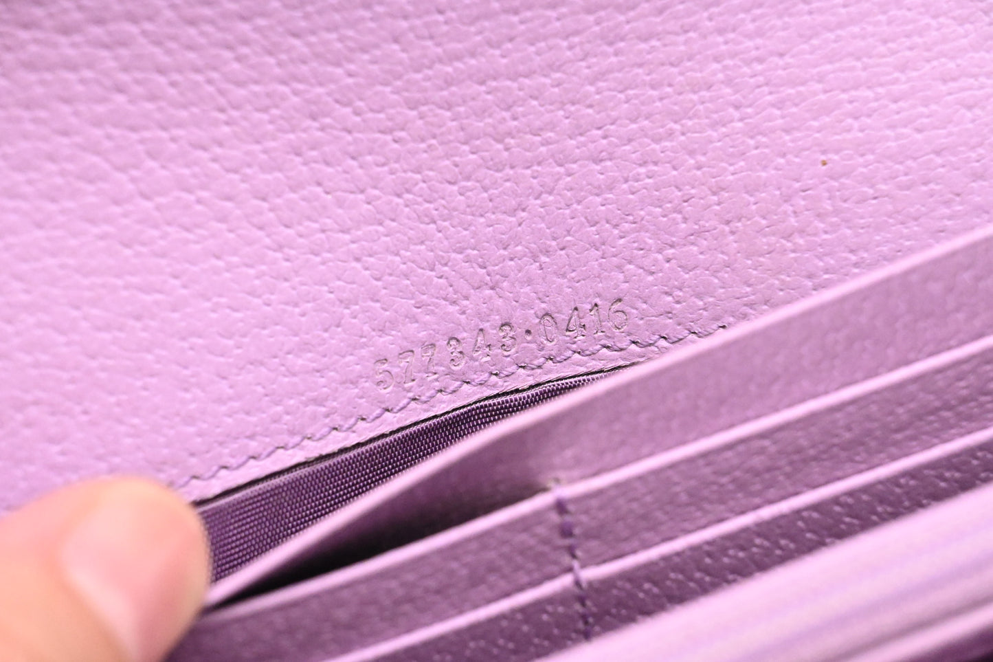 Gucci Flora Wallet on Chain in Lavender Canvas