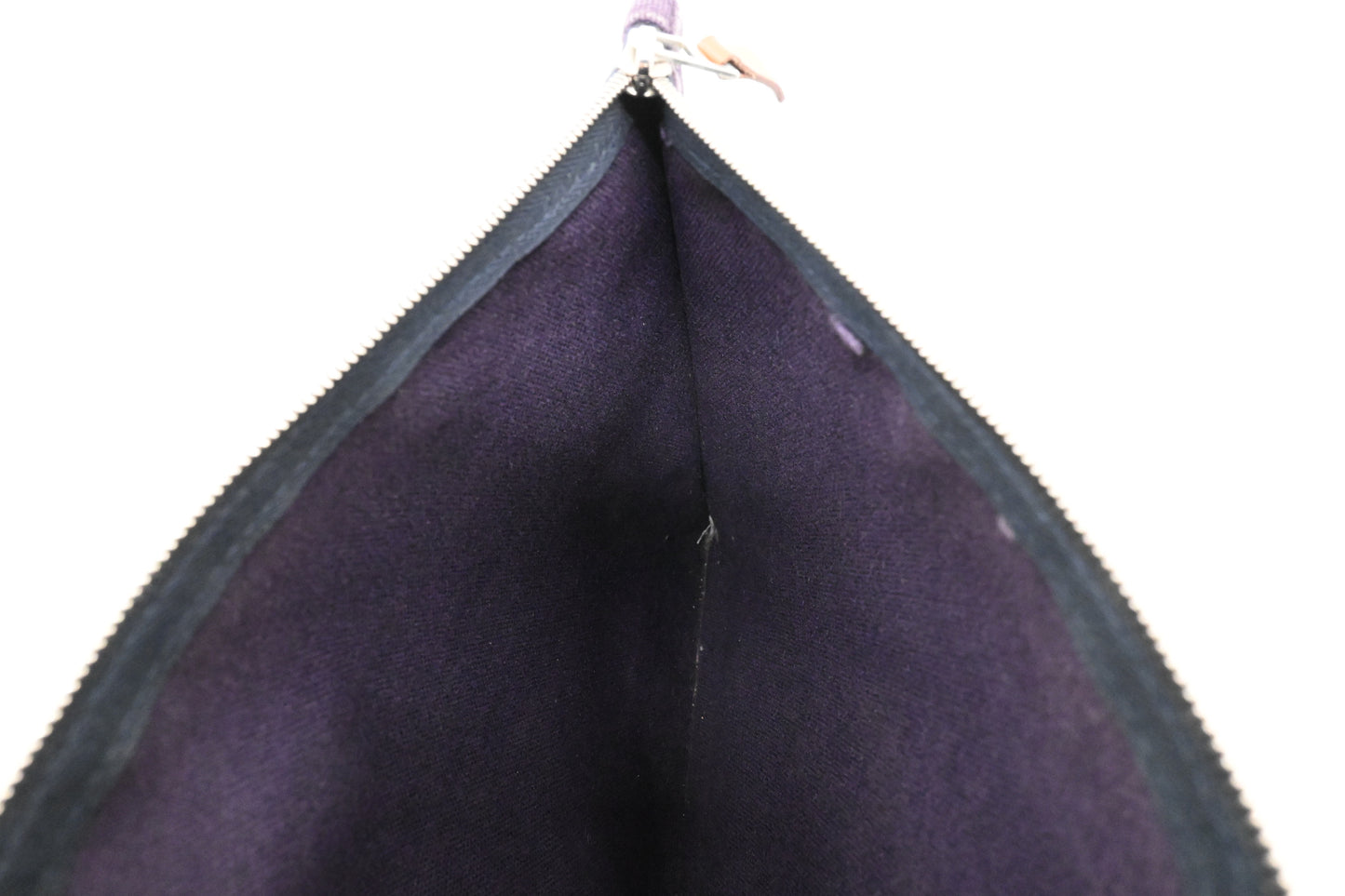 Hermes Bain Pouch in Purple Canvas
