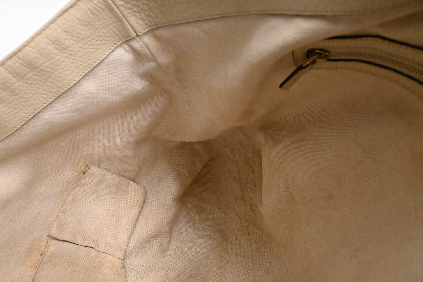 Gucci Large Bamboo Tote in Blue Raffia and Cream Leather