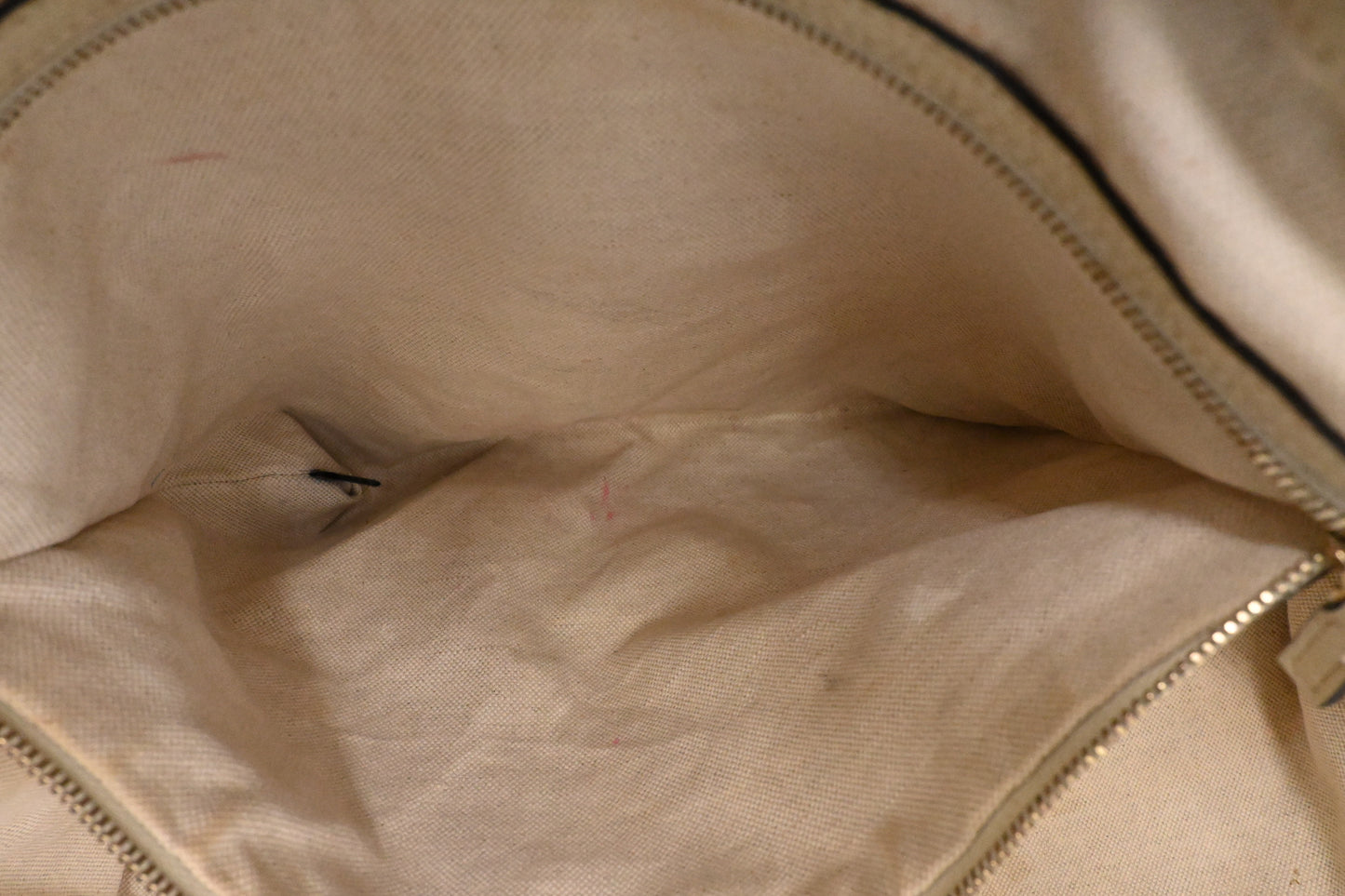 Gucci Large Bamboo Tote in Blue Raffia and Cream Leather