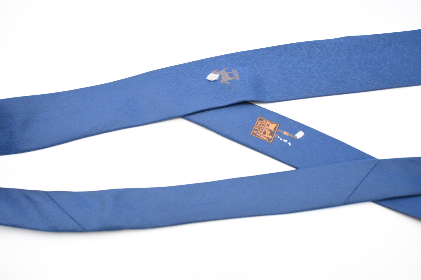 Hermes Horse Tie in Blue Silk