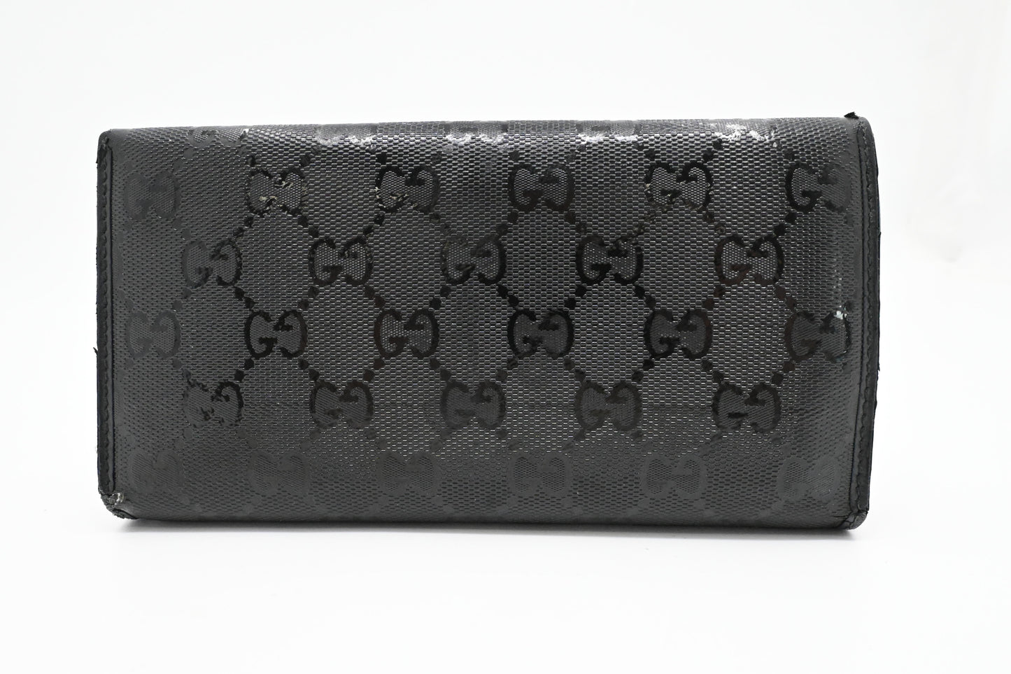 Gucci Long Wallet in Black Imprime Canvas