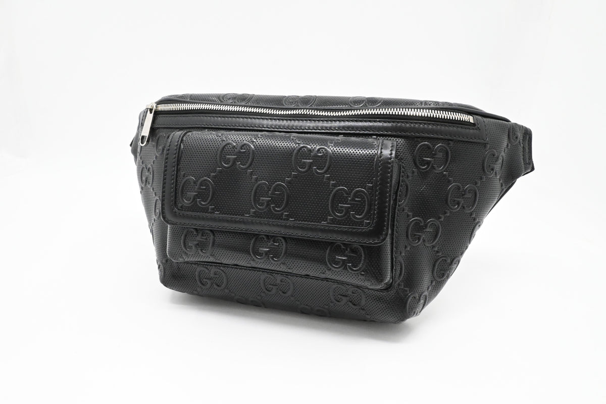 Gucci Bumbag in Black Guccissima Leather