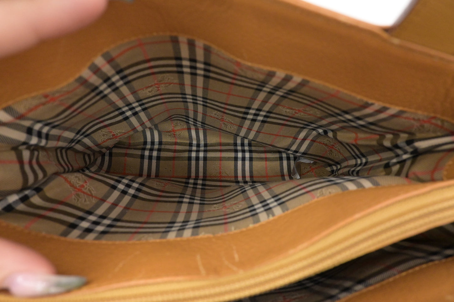 Burberry Handbag in Dark Yellow Leather