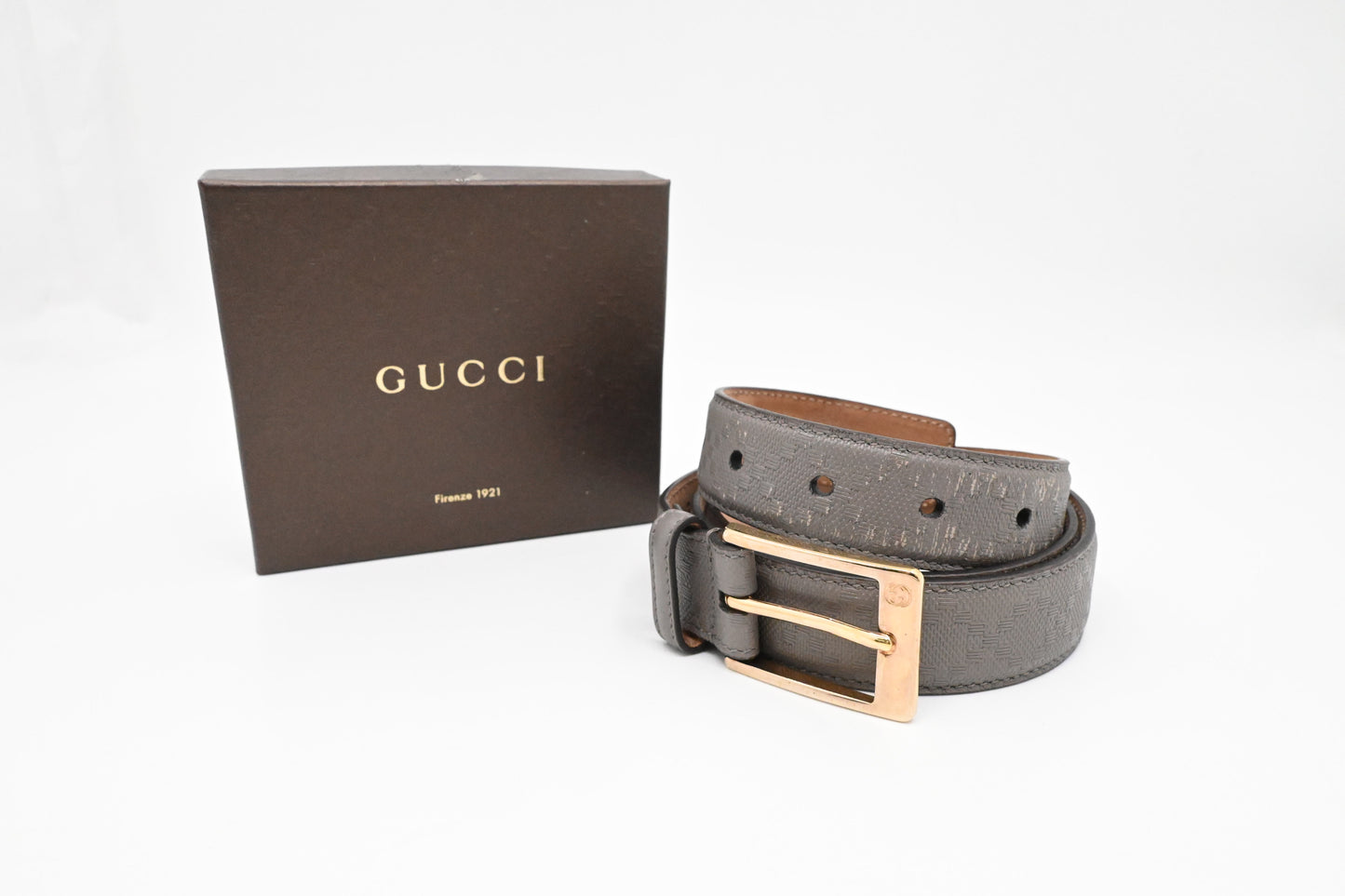 Gucci Belt in Gray Leather