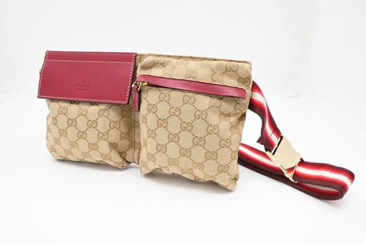 Gucci Waist Pouch in Brown Canvas