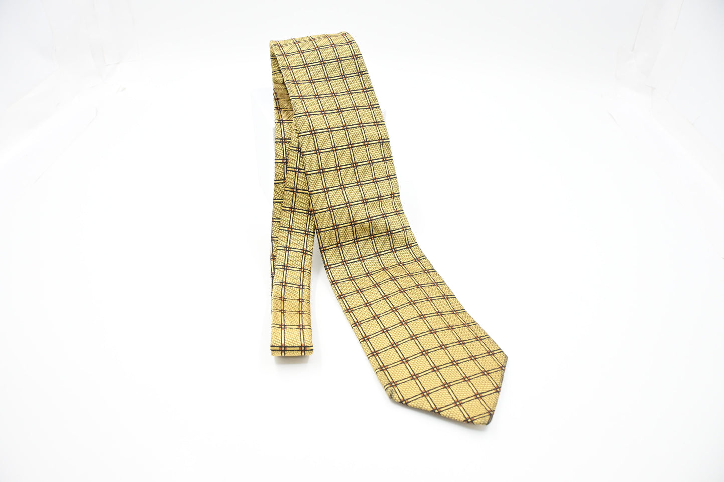 YSL Saint Laurent Tie in Yellow Silk