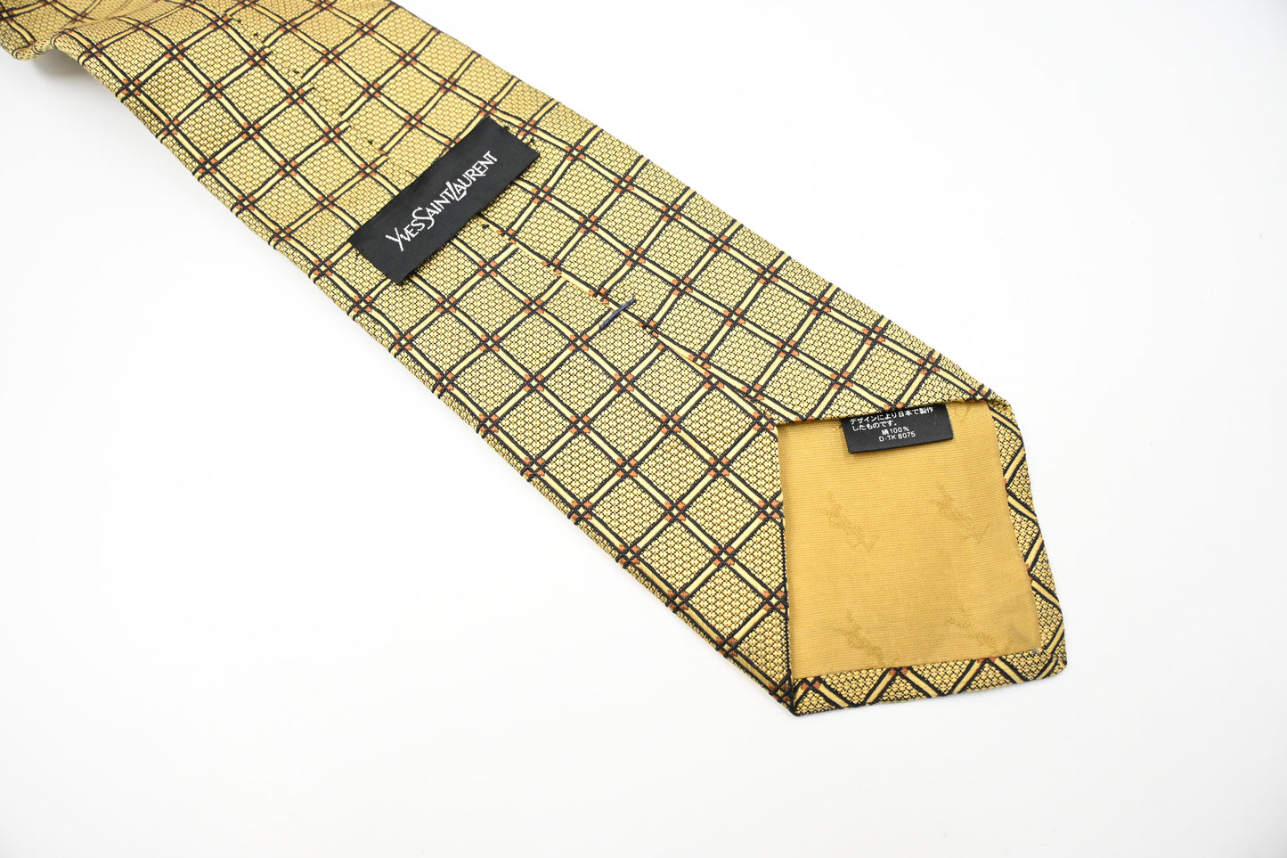 YSL Saint Laurent Tie in Yellow Silk