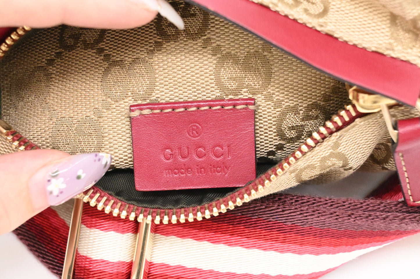 Gucci Waist Pouch in Brown Canvas